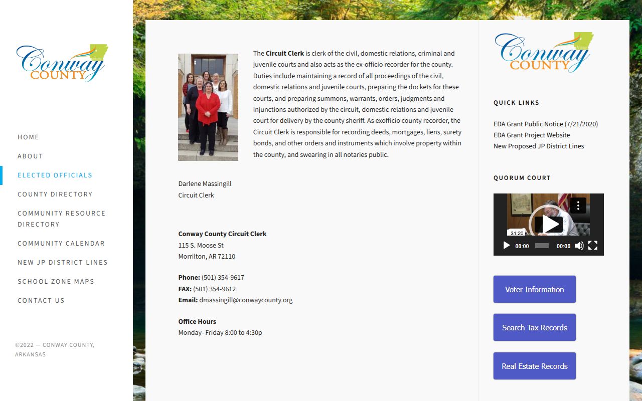 Conway County Arkansas obituary records circuit clerk website