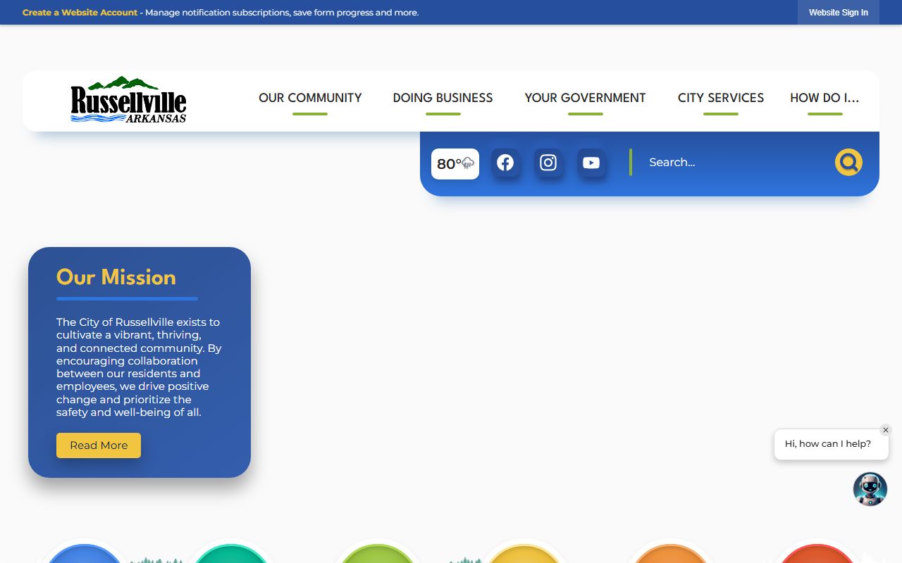 Russellville Arkansas city website obituary records