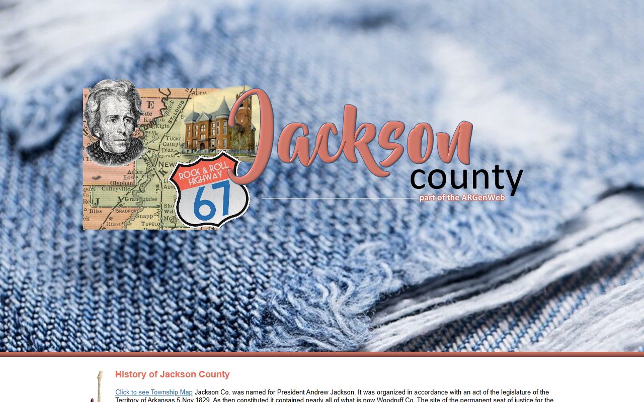 Jackson County obituary records ARGenWeb page