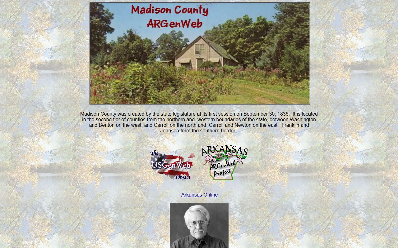 Madison County obituary records ARGenWeb page