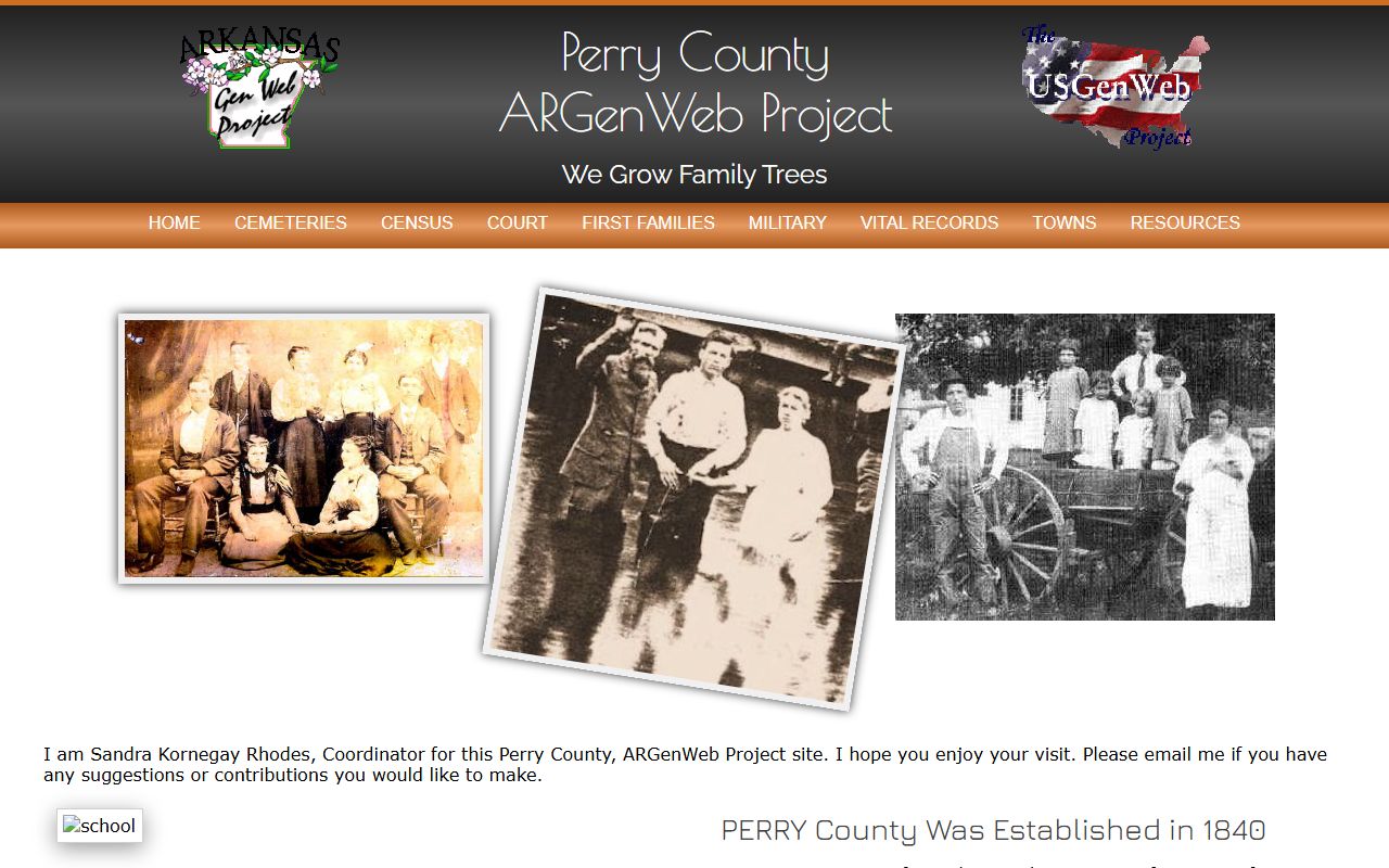 Perry County obituary records ARGenWeb page