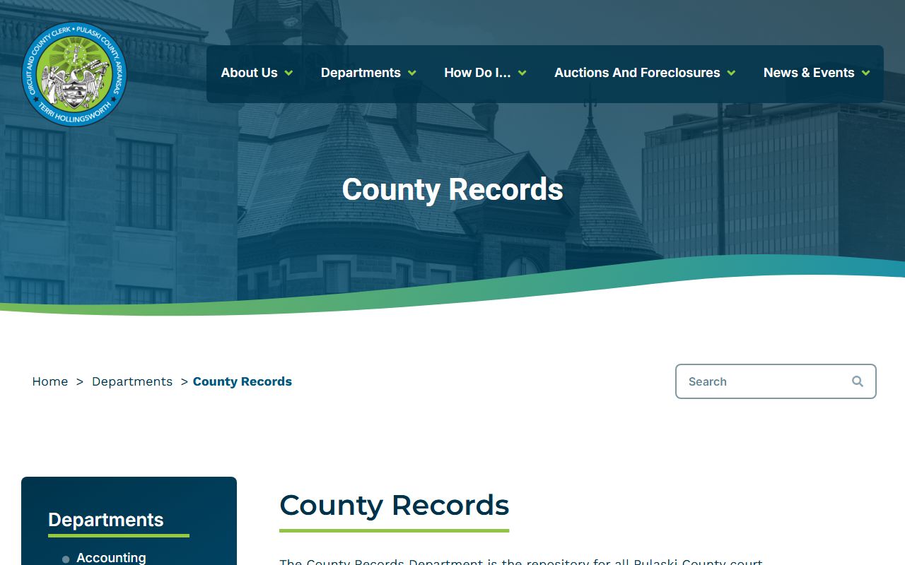 Pulaski County obituary records court records search portal