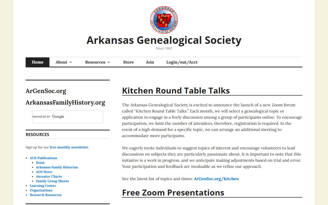 Arkansas Genealogical Society obituary resources