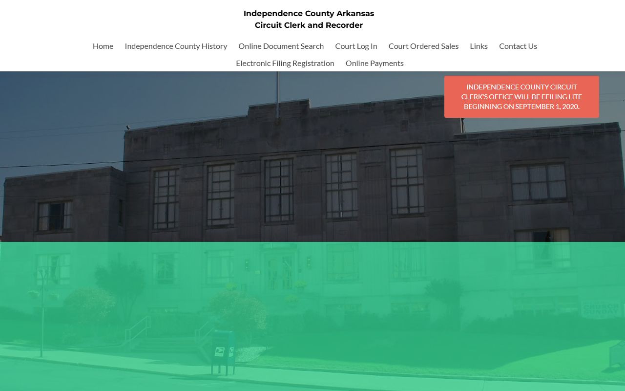 Independence County obituary records circuit clerk website