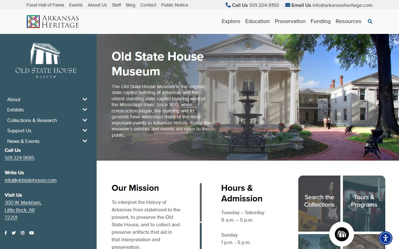 Old State House Museum Arkansas historical records