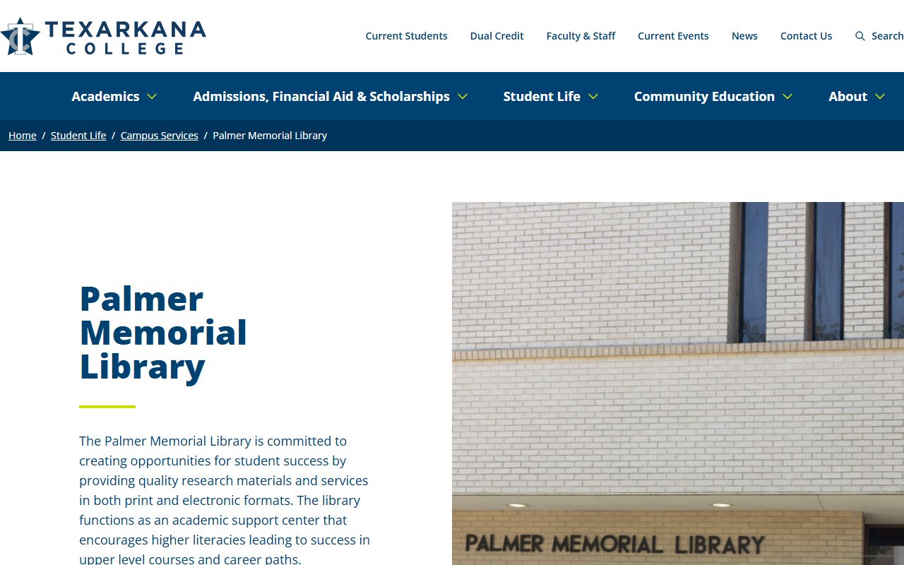 Palmer Memorial Library Texarkana College obituary research Arkansas